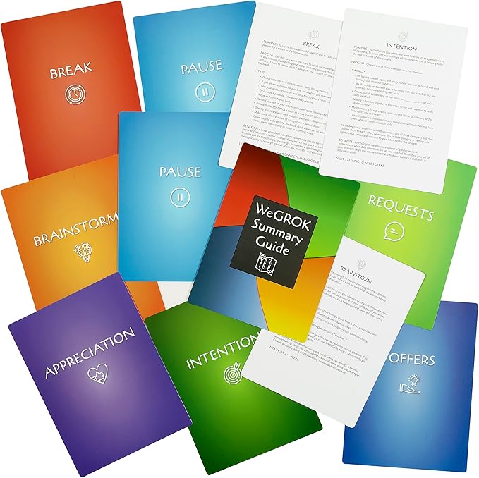 WeGROK Relationship & Conflict Resolution Cards – Mediation in a Box for Two People – Empathy & Communication Activity for Couples, Friends & Family – Emotional Intelligence & Connection Tool