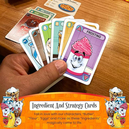 Hasty Baker Family Card Game - A Race to Collect Ingredients and Complete Recipes, for Families, Adults, Kids, Ages 7+, 2-6 Players, by GoChuckle
