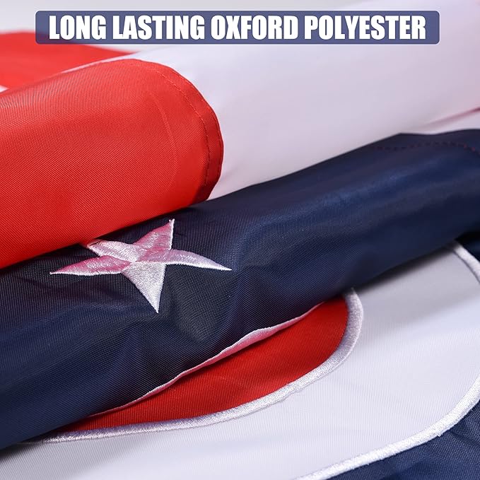 Ohio State Flag 4x6 Ft, Deluxe Embroidered Heavy Duty Polyester Durable OH Outside Flags, Indoor/Outdoor, Sewn Stripes and Brass Grommets