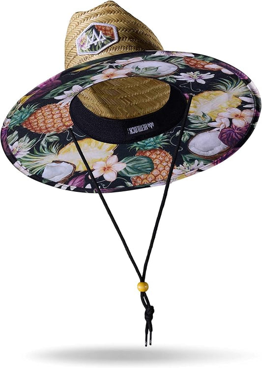Straw Hat for Men & Women | Lifeguard Hat, Beach Hat & Sun Hat | UPF 50+ Wide Brim for Sun Protection | One Size | Hemlock