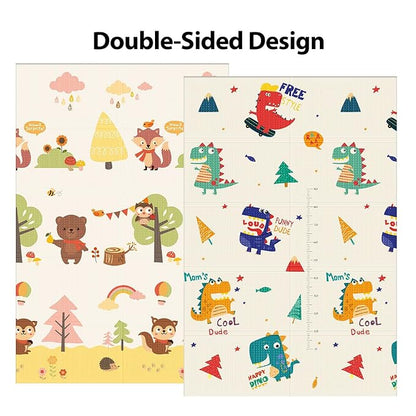 Baby Play Mat, 74 x 50 Inch Play Mat Perfect for Use Baby Playpen, Foldable Baby Foam Playmat for Floor, Portable Waterproof Activity PlayMats for Babies, Infants and Toddlers
