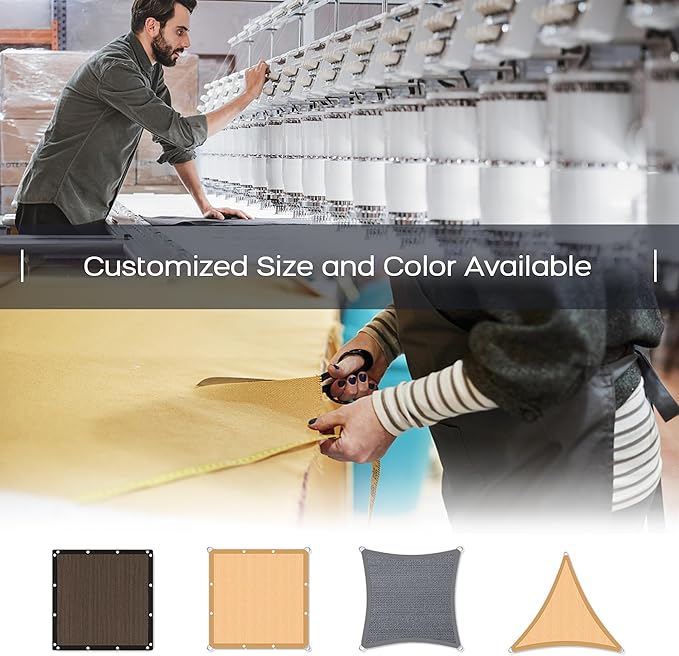 VICLLAX Shade Fabric Sun Shade Cloth with Every 2 FT Grommets for Patio Garden Pergola Cover Canopy 20x20 FT, Rust Red