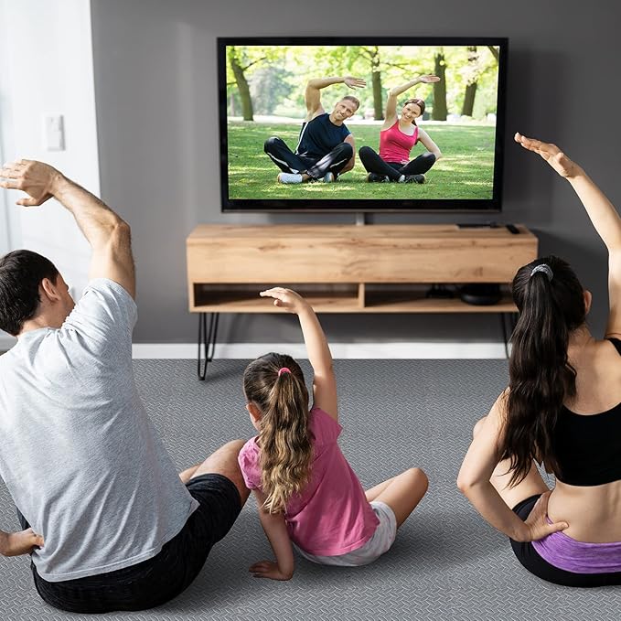 Shihanee Foam Floor Baby Tiles Foam Floor Mats Play Mats Bulk with Borders Interlocking for Kids Baby Playroom Nursery Gym (Gray,64ft)