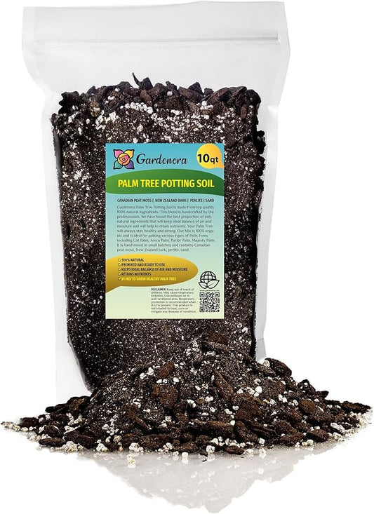 Palm Tree Potting Mix - The Ultimate Soil for Strong and Healthy Palms - Top Choice for Palm Tree Growers [10 Quart Bag]