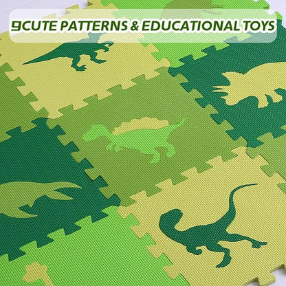 Coolcandy Baby Play Mat Without Fence, 9Pcs Interlocking Puzzle Floor Mat, 0.4" Thick Non-Toxic EVA Foam Play Mat, for Infants & Toddlers 3-36 Months, Soft Puzzle Tiles for Play Areas