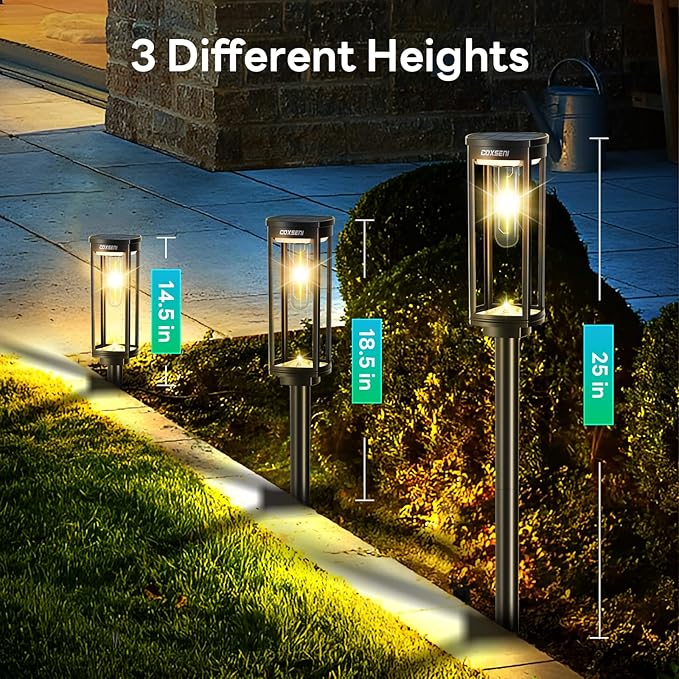 Solar Pathway Lights Outdoor 8 Pack, Bright Solar Path Lights Outside Waterproof, Sidewalk Lights Solar Powered Landscape Light for Walkway Driveway Lawn Patio Yard Garden