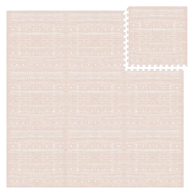 Lillefolk Baby Play Mat for Floor – 6x6ft Dusk | Soft Non Toxic Premium EVA Foam Tiles for Tummy Time, Crawling & Playroom – Waterproof Interlocking Floor Mat for Babies & Toddlers (9 Tiles)