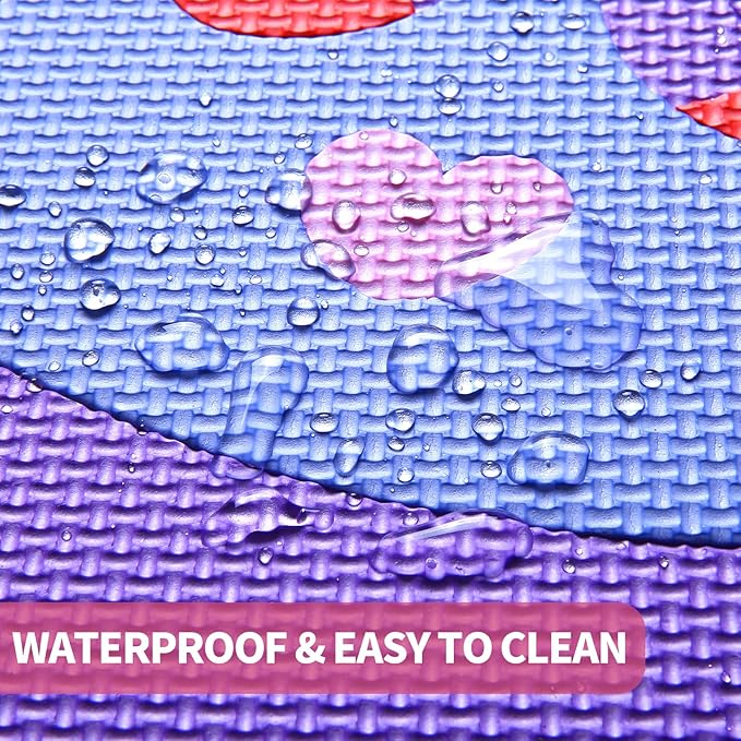 Coolcandy Baby Play Mat, 25Pcs Interlocking Puzzle Floor Mat, with Safety Fence - 0.4" Thick Non-Toxic EVA Foam Play Mat, for Infants & Toddlers 3-36 Months, Soft Puzzle Tiles for Play Areas