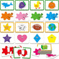 24 Set Color & Shape Puzzles, Self-Correcting Puzzle Matching Game Educational Hands-on Activities for Toddlers, Kindergarten, First Learning Learning Games Toys for 3 Years Old
