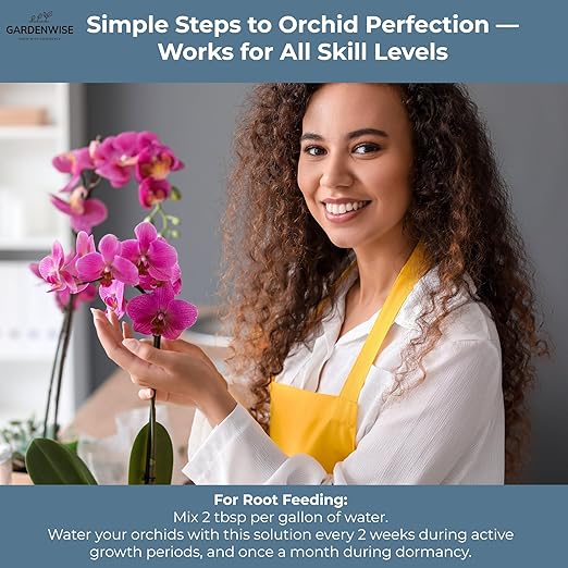 Liquid Orchid Fertilizer Concentrate 3-1-2 with Micronutrients Orchid Care Made Easy (16 OZ)