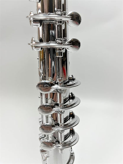 My First Toy Clarinet for Kids in Silver Finish with Standard Keys is a Great Learning Kid Toy Instrument and Teaching Tool for Children Ages 3+ BPA Free.