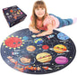 Puzzles for Kids Ages 4-6 with Solar System Planets, 70 Piece Round Large Kids Floor Puzzles for Ages 3 4 5 6 7 8, Educational Toy Gift Jigsaw Puzzles for 5 Year Old Boys Girls
