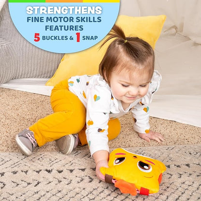 Buckle Toys - BokBok Chicken - Learning Activity Toddler Plane Travel Essential Toy - Develop Motor Skills and Problem Solving