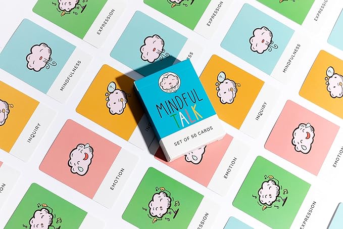 The School of Mindfulness- Mindfulness Game for Kids: Mindful Talk Cards for Children and Parents- for Authentic and Meaningful Conversations…