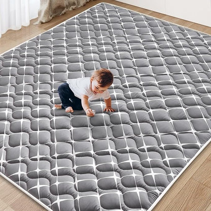 Baby Play Mat - 79" X 63",Premium Thicker Foam One-Piece Crawling Mat, Machine Washable, Extra Large Anti-Slip Activity Playmat for Babies, Toddlers & Infants