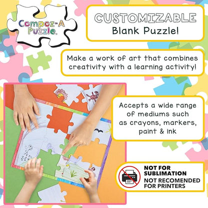 Hygloss 24 Blank Heart Puzzles – 6 x 8 Inches – Ideal for Valentine’s Day Crafts – Write, Draw, and Decorate – 8 Pieces Each