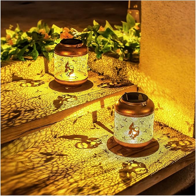 Sloth Solar Lanterns Outdoor Waterproof Hanging Solar Lights Sloth Gifts for Women Men Mom Metal Decorative LED Outdoor Lanterns for Patio, Lawn, Landscape, Garden Decor, Yard Decorations