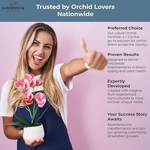 Liquid Orchid Fertilizer Concentrate 3-1-2 with Micronutrients Orchid Care Made Easy (8 OZ)