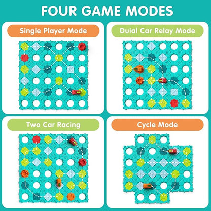 Logic Road Builder Kids Toys, Large Puzzle STEM Board Games for 4 5 6 7 Year Old Boys Girls, Educational Montessori Brain Teasers Puzzles Birthday Gifts Toys for Ages 4-8 Year Old