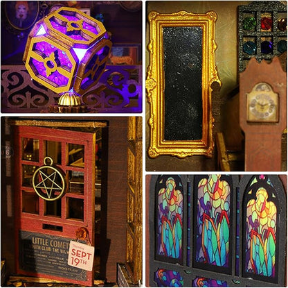 Miniature House Kit, Tiny House Kit with Light, DIY Mini House Building Kits for Adults to Building, Unique Gift for Birthday Christmas, Treasure House