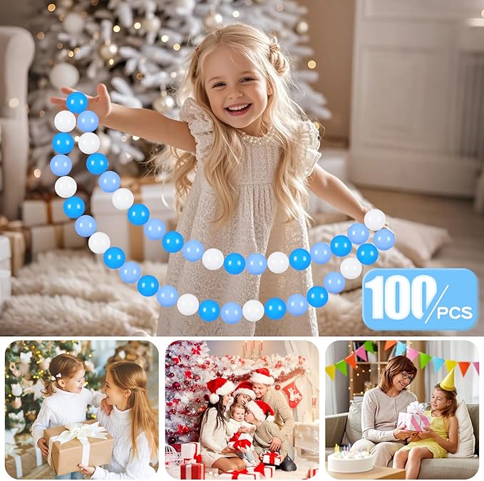 GOGOSO Plastic Balls Play Pit Balls for Baby Kid Ball Play Pit Play Yard, Baby Fance, Playpen, Playtent with 3 Colors,2.17inches