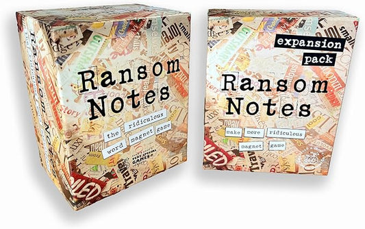 Ransom Notes - The Ridiculous Word Magnet Party Game & Expansion Pack One Bundle, 3+ Players