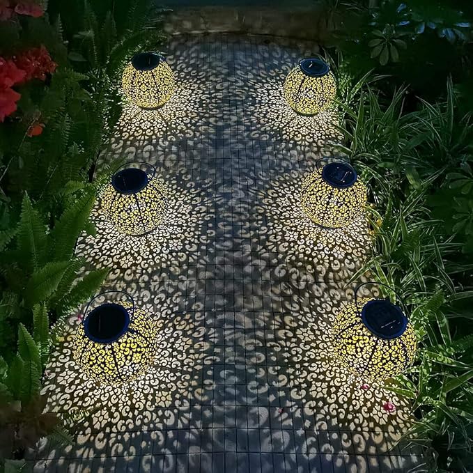 Outdoor Solar Big Lanterns Waterproof, Go2garden Gifts for Women Mom Garden Yard Decor Lights for Patio, Yard, Party Ornaments,Birthday Mothers Day Gifts for Grandma (1 Pack, Teal Blue)