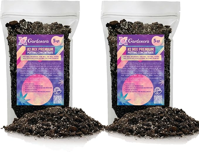 Premium Organic #1 Potting Soil Mix - Ideal Nutrient Blend for Robust, High-Yield, and Beautifully Blooming Outdoor Guerrilla Growing Plants - 10 Quart