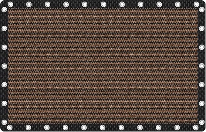 VICLLAX Shade Fabric Sun Shade Cloth Privacy Screen with Grommets for Patio Garden Pergola Cover Canopy 10x16 FT, Mocha