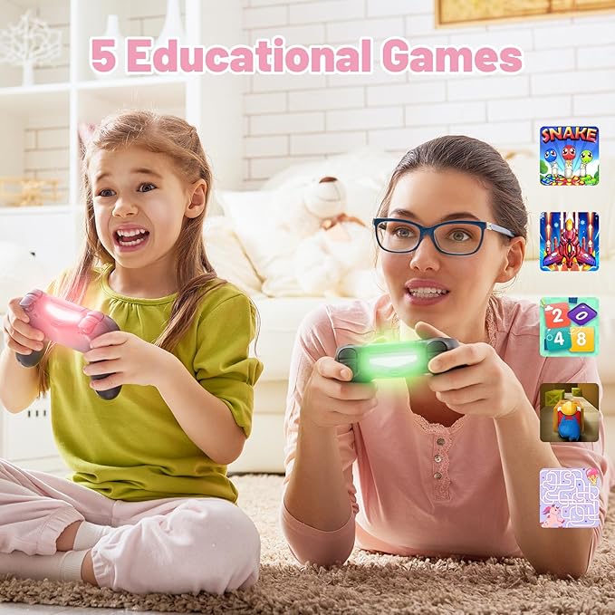 Kids Camera, 1080P Digital Camera with Dual Lens and 8X Zoom, Video Camcorder for Kids with 16GB SD Card, for Boys and Girls Ages 3–8