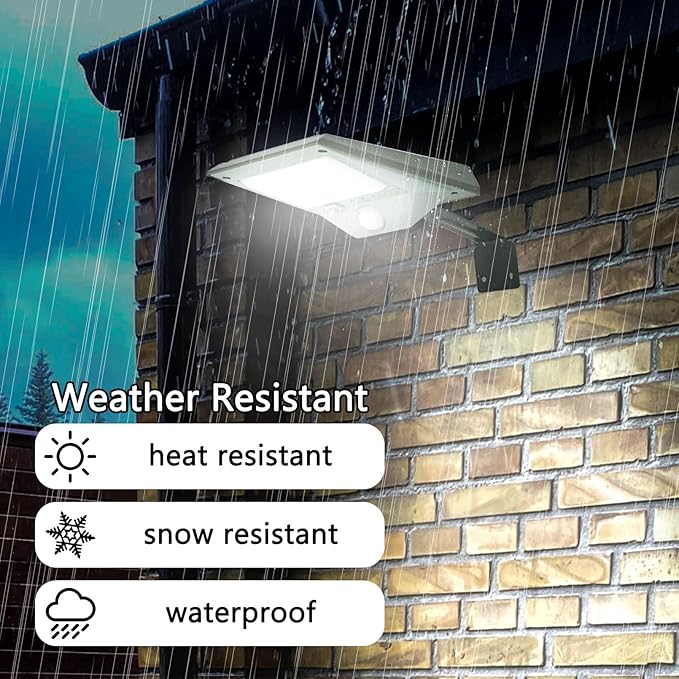 Luwint Solar Motion Lights Outdoor, Waterproof Solar Powered Flood & Security Lights for Outside, Motion Sensor