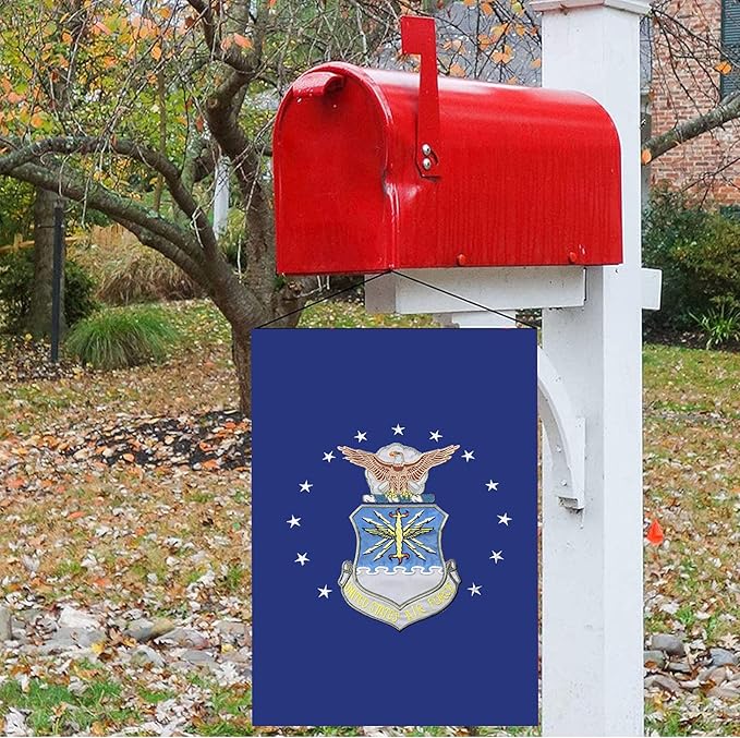 US Embroidered Air Force Garden Flag Double Sided 12x18 inch American Air Force Yard Lawn Garden Flags Banner Heavy Duty Vivid Color Waterproof