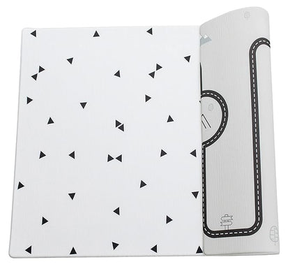 LITTLE Bot Ofie Mat, Soft Baby Play mat, Reversible Foam Floor mat, 6.5 ft x 4.5 ft, Durable and Non-Toxic (Country Road, Large)