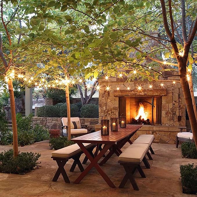 Banord 50 Pack Dimmable 2W S14 Replacement LED Bulbs, 2700K Warm White Waterproof Outdoor String Lights, Vintage Filament, Shatterproof E26 Screw Base Edison Light Bulbs