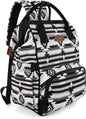 Wrangler Aztec Backpack Organized Daypack Travel Baby Bag with Stroller Strap and Side Bottle Pockets