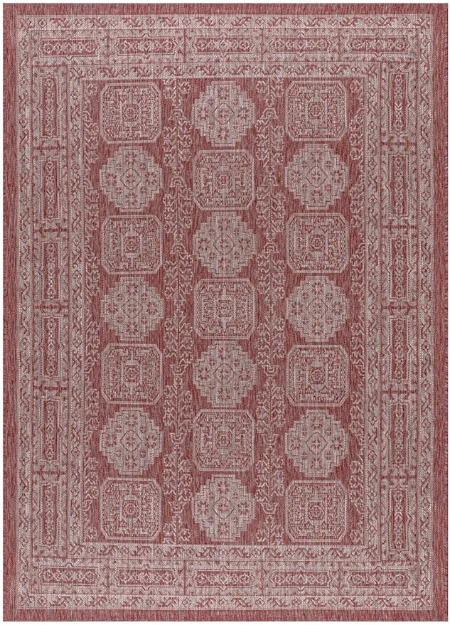 Keen Home Design Terrace Outdoor Area Rug - 4x6 Washable Indoor/Outdoor Rug for Patio, Kitchen, Balcony, Beach, Garden, Deck and Porch, Size: 3'10"x5'7"