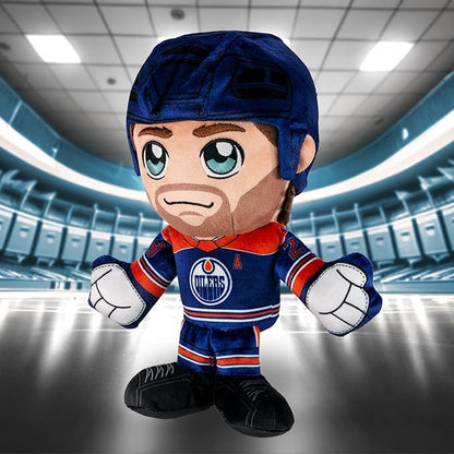 Bleacher Creatures Edmonton Oilers Leon Draisaitl 8" NHL Kuricha Sitting Plush - Soft Chibi Inspired NHL Superstar