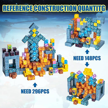 Magnetic Building Blocks Set, 148+ Pieces Gold Miner Theme - STEM Learning Toy for Children Aged 3-8 Years Old. Safe ABS Magnetic Blocks · Creative Construction Puzzle Playset