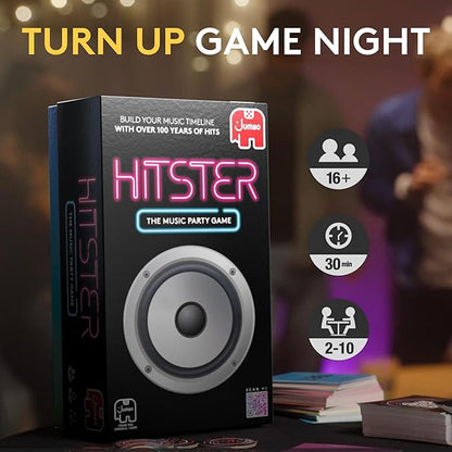 Jumbo Hitster - The Music Party Board Game, Card Game, Fun Music Quiz Game, 2-10 Players - 300 Plus Iconic Music Hits - Great for Adult and Family Game Nights (US Edition)