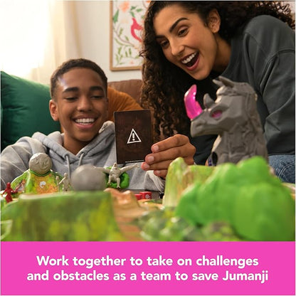 Spin Master Games, Jumanji Stampede, 3D Adventure Cooperative Board Game, for Fans of The Jumanji Movies, Face Off Against Jungle Emergencies, 2-4 Players, for Ages 8 & Up