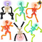 JOYIN 6 PCS Halloween Pop Sensory Tube Stretchy Toys, Glow in The Dark Fidget Toys for Halloween Party Favor Goodie Bag Fillers, Stress Relief Telescopic Suction Cup Skeleton Toys for Kids Gift