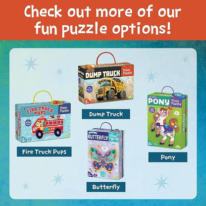 Peaceable Kingdom Shiny Puppy Floor Puzzle – 43-Piece Giant Floor Puzzle for Kids Ages 3 & up – Fun-Shaped Puzzle Pieces – Great for Classrooms