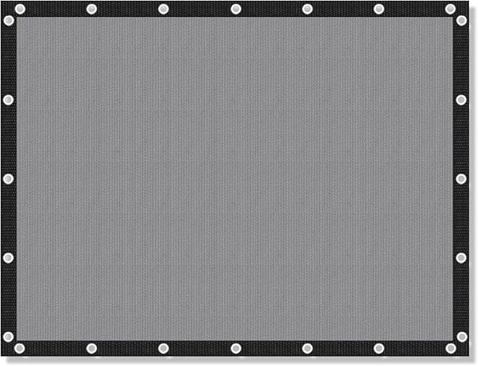 VICLLAX Shade Fabric Sun Shade Cloth with Every 2 FT Grommets for Patio Garden Pergola Cover Canopy 21x21 FT, Light Grey