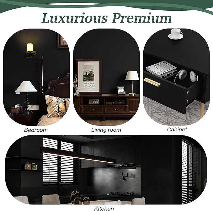 Dimoon 394''x17.7'' Black Peel and Stick Wallpaper Contact Paper Modern Self Adhesive Wall Paper Removable Renter Friendly Textured Solid Color Shelf Cabinet Vinyl Roll (394''x17.7'',Black)