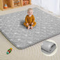 Baby Play Mat, 50x50 Playpen Mat, Thick Soft Foam Playmats for Baby, Foldable and Washable Crawling Mat for Floor (Gray Stars)