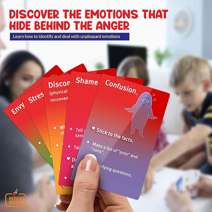 Behind The Anger Card Game | Therapy Games for Teens & Kids | Anger Management Tool for Families & Counselors | CBT Activity for Emotional Regulation | ADHD Tools for Kids