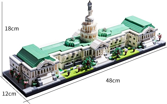 Gift Architecture Capitol Building Model Set - 3630pcs | Micro Blocks | Detailed Designs | Display-Worthy | Great Gift for Adults & Kids