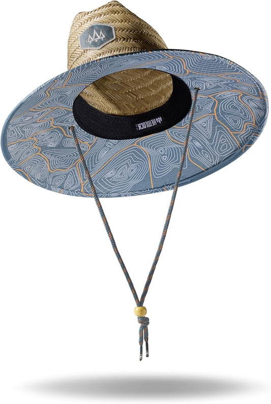 Straw Hat for Men & Women | Lifeguard Hat, Beach Hat & Sun Hat | UPF 50+ Wide Brim for Sun Protection | One Size | Hemlock