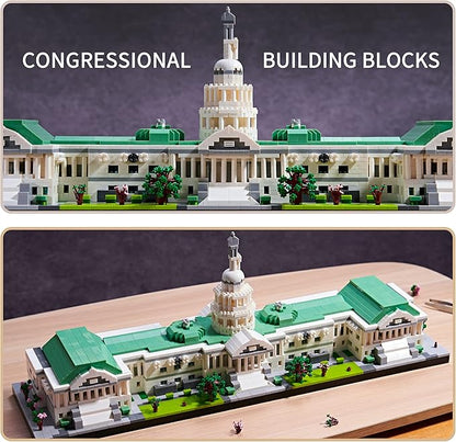 Gift Architecture Capitol Building Model Set - 3630pcs | Micro Blocks | Detailed Designs | Display-Worthy | Great Gift for Adults & Kids