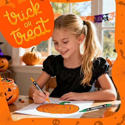 48 Colors Acrylic Paint Markers, Dual Tip with Fine Tip and Brush Tip Pens for Stone, Wood, Calligraphy, Canvas, Ceramic, Metal, Glass, Rock Painting, DIY Crafts Art Supplies Kit